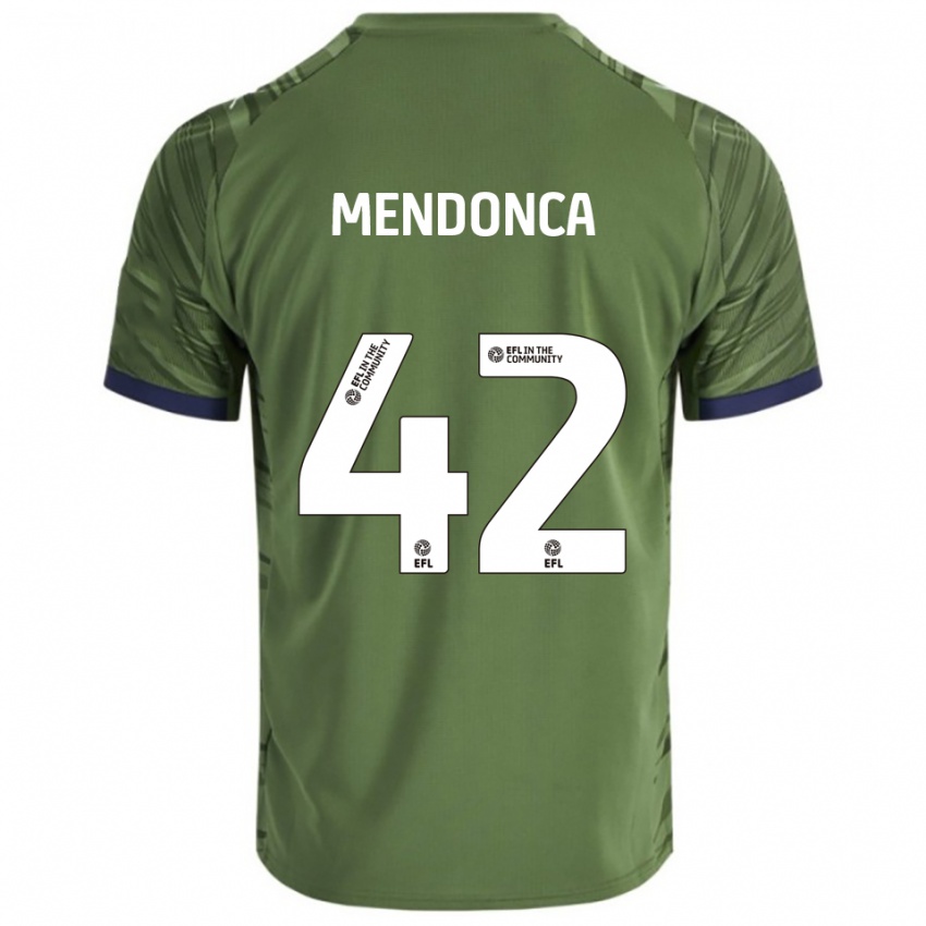 ילדים לוקה מנדונסה #42 ירוק לבן הרחק ג'רזי 2025/26 חולצה קצרה