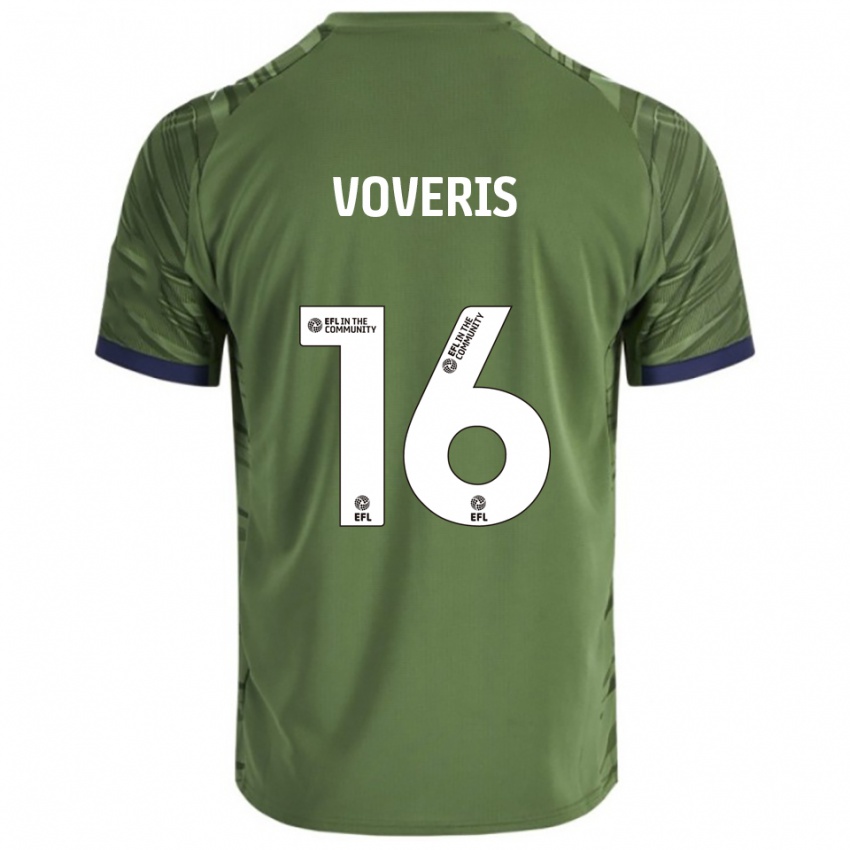 ילדים Airidas Voveris #16 ירוק לבן הרחק ג'רזי 2025/26 חולצה קצרה