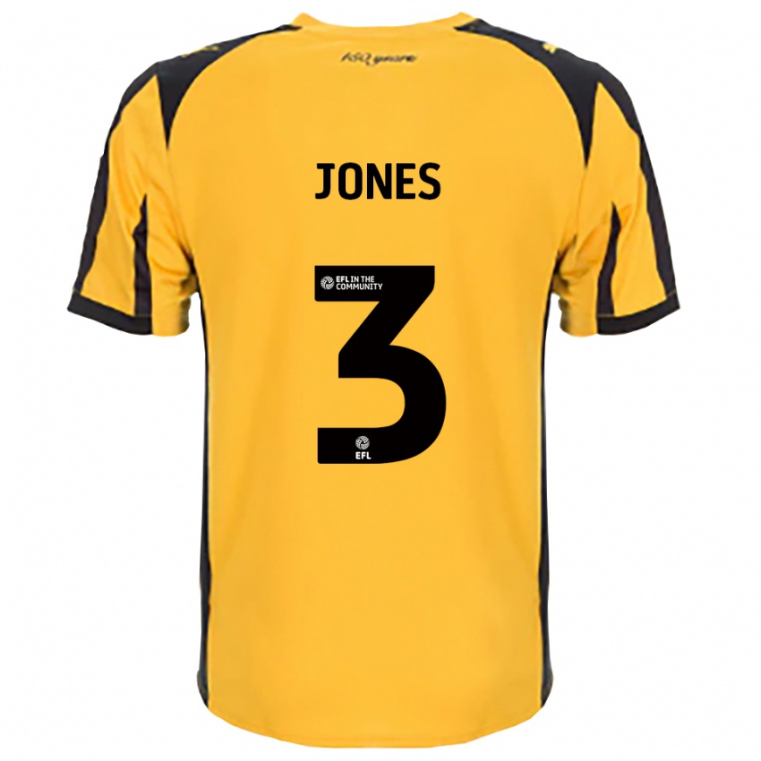 ילדים Dan Jones #3 כתום שחור הרחק ג'רזי 2025/26 חולצה קצרה