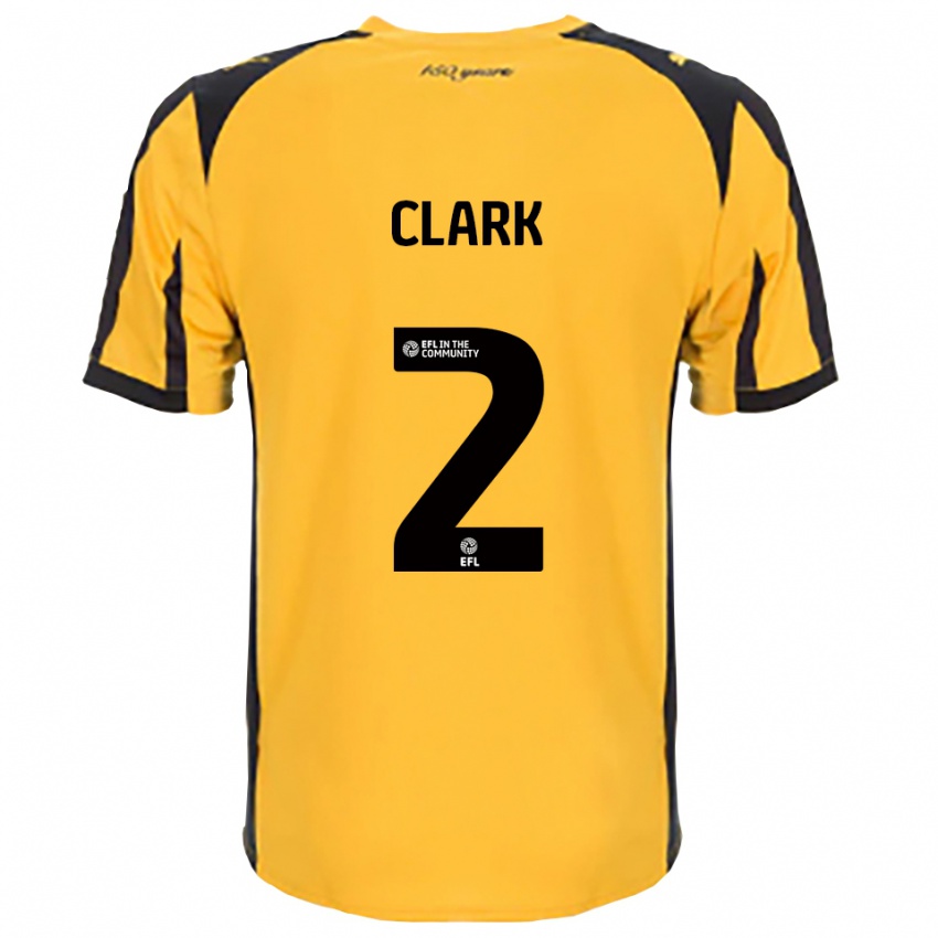 ילדים מיץ' קלארק #2 כתום שחור הרחק ג'רזי 2025/26 חולצה קצרה