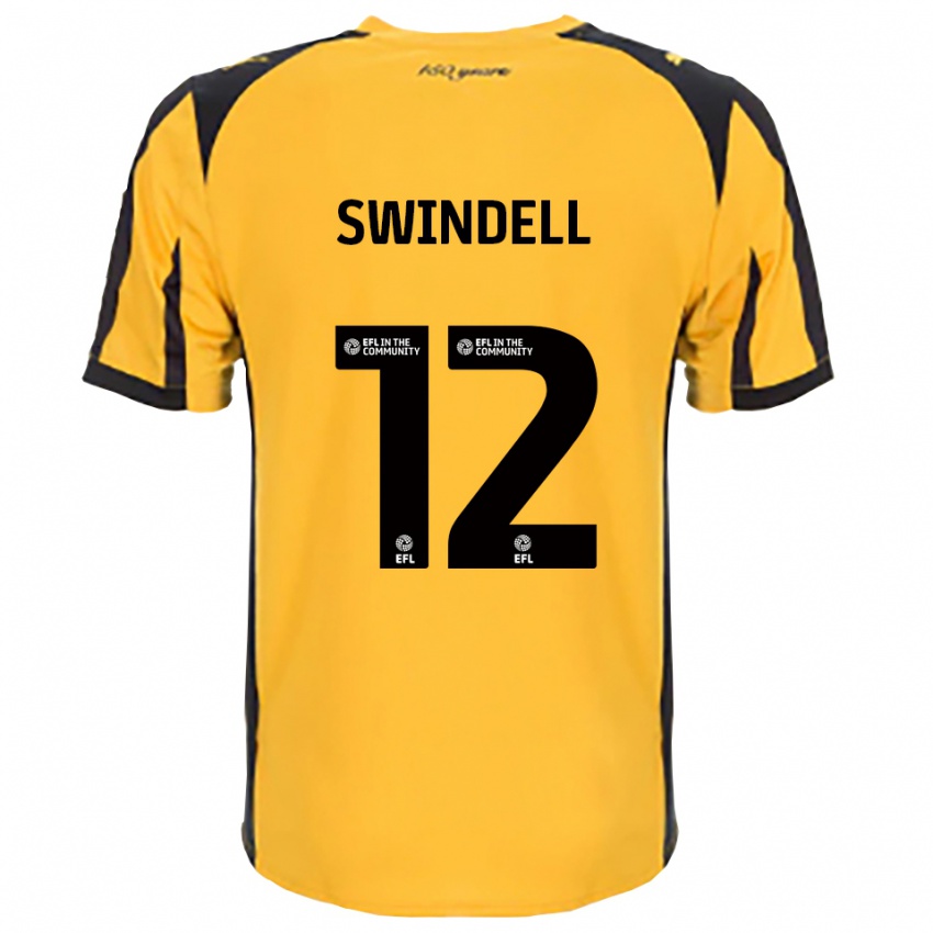 ילדים Chloe Swindell #12 כתום שחור הרחק ג'רזי 2025/26 חולצה קצרה