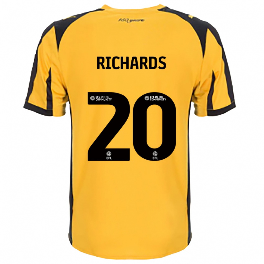 ילדים ריקו ריצ'רדס #20 כתום שחור הרחק ג'רזי 2025/26 חולצה קצרה