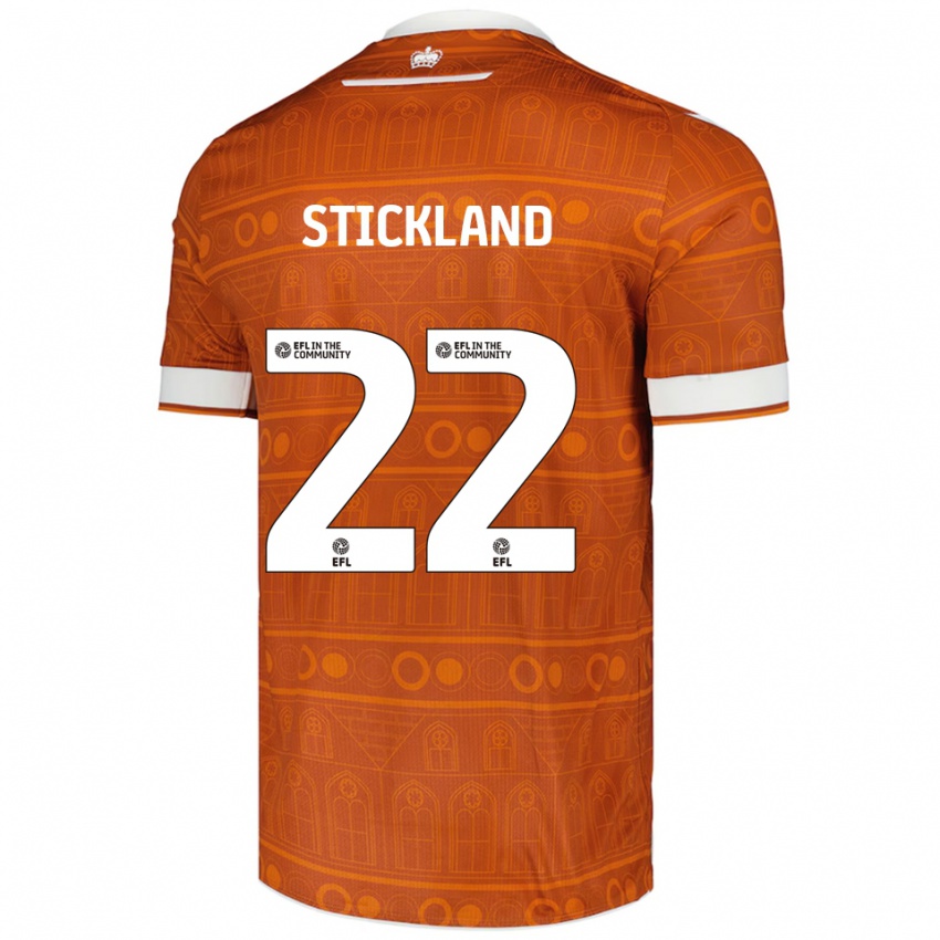 ילדים מיכאל סטיקלנד #22 כתום לבן הרחק ג'רזי 2025/26 חולצה קצרה