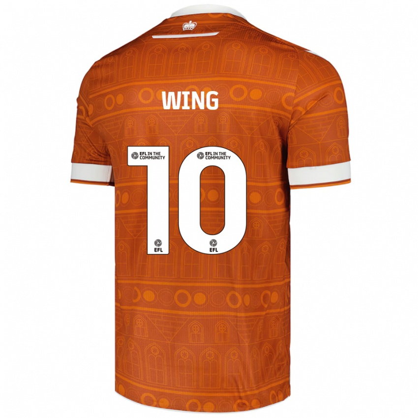 ילדים לואיס וינג #10 כתום לבן הרחק ג'רזי 2025/26 חולצה קצרה