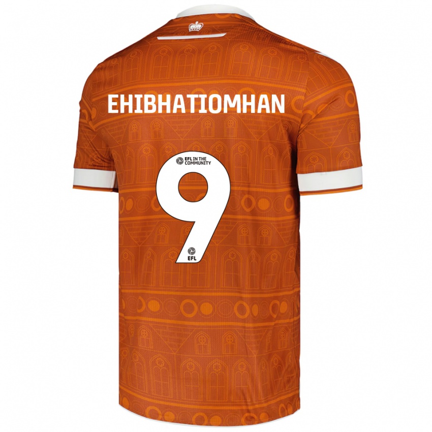 ילדים Kelvin Ehibhatiomhan #9 כתום לבן הרחק ג'רזי 2025/26 חולצה קצרה