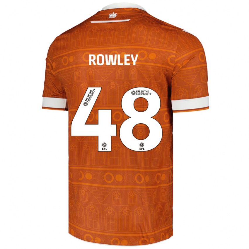 ילדים Matt Rowley #48 כתום לבן הרחק ג'רזי 2025/26 חולצה קצרה