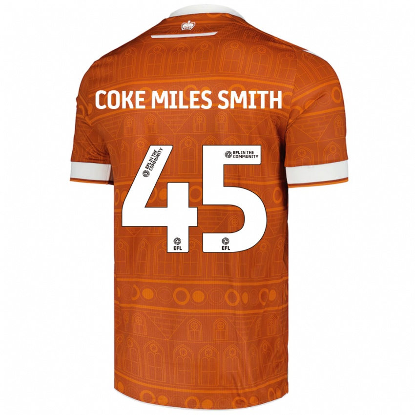ילדים Kiyan Coke Miles Smith #45 כתום לבן הרחק ג'רזי 2025/26 חולצה קצרה