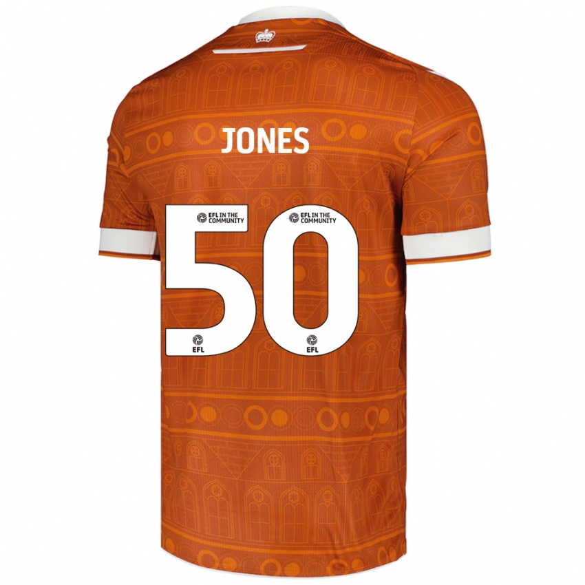 ילדים Jerae Jones #50 כתום לבן הרחק ג'רזי 2025/26 חולצה קצרה