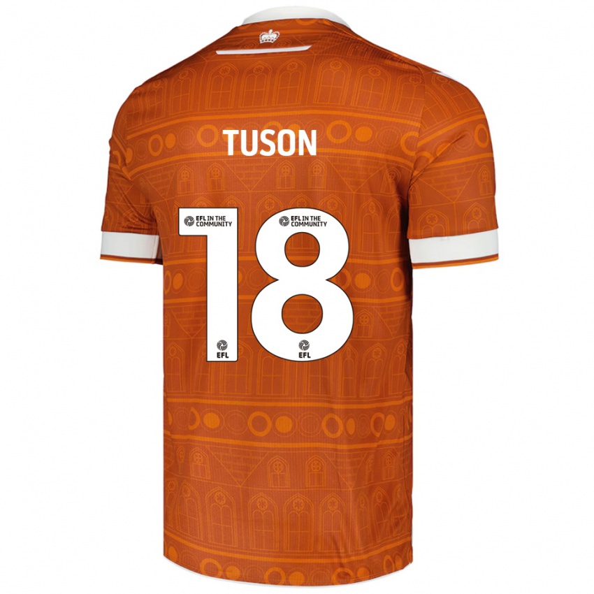 ילדים Freya Meadows-Tuson #18 כתום לבן הרחק ג'רזי 2025/26 חולצה קצרה