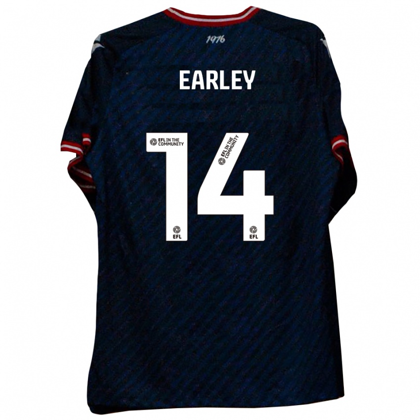 ילדים סקסון ארלי #14 כחול נייבי אדום הרחק ג'רזי 2025/26 חולצה קצרה