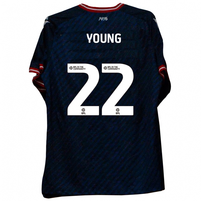 ילדים ג'ייק יאנג #22 כחול נייבי אדום הרחק ג'רזי 2025/26 חולצה קצרה