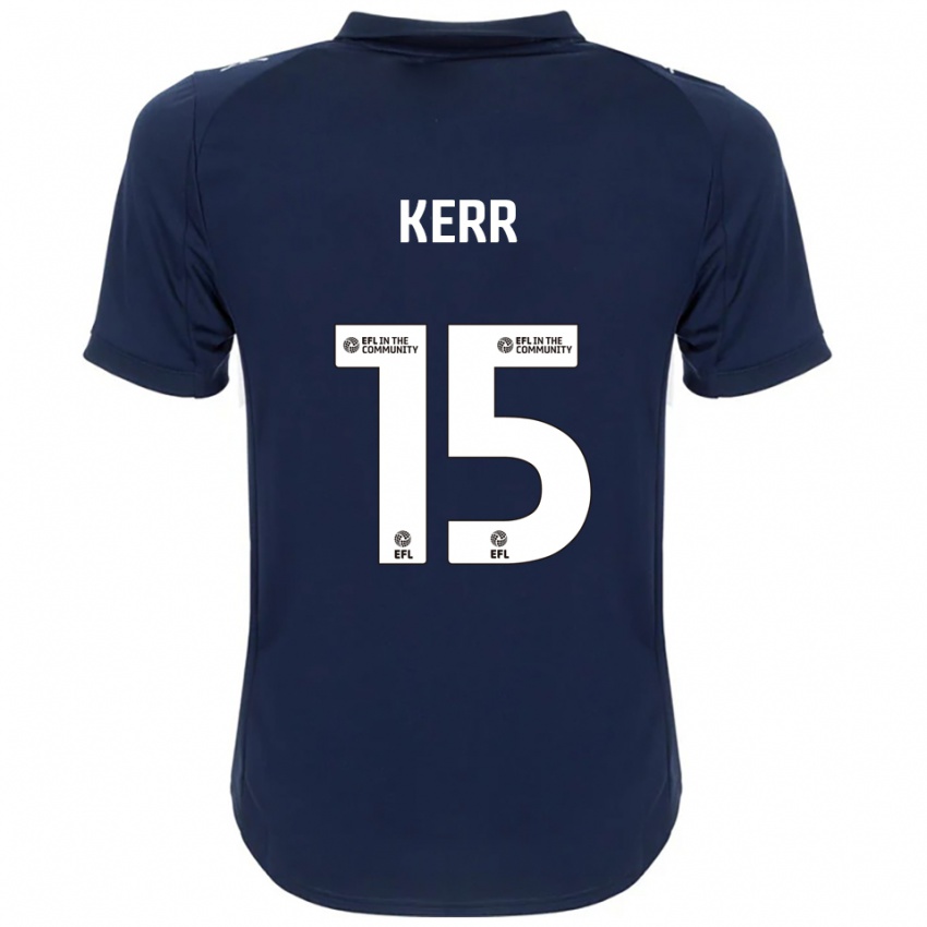 ילדים ג'ייסון קר #15 כחול נייבי לבן הרחק ג'רזי 2025/26 חולצה קצרה