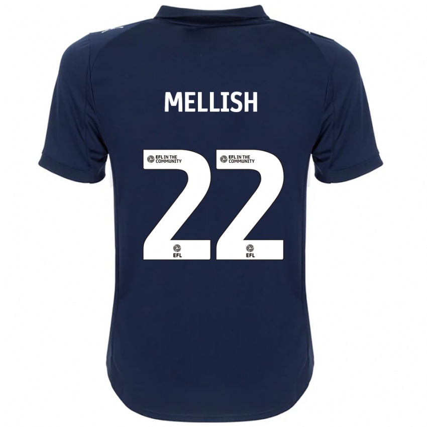 ילדים ג'ון מליש #22 כחול נייבי לבן הרחק ג'רזי 2025/26 חולצה קצרה