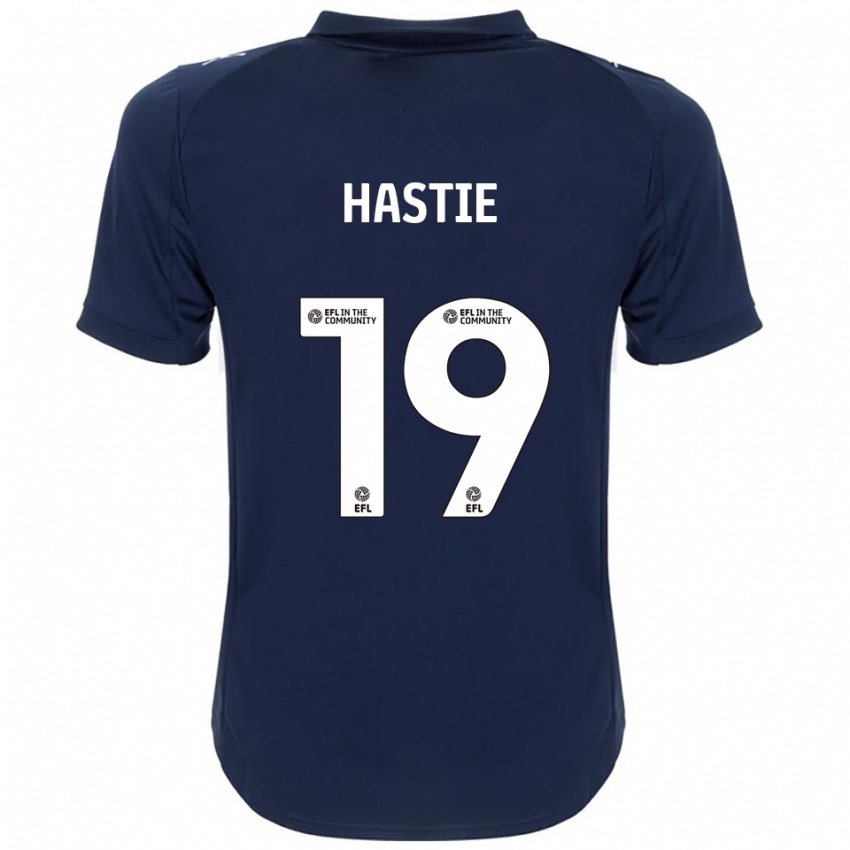 ילדים Aly Hastie #19 כחול נייבי לבן הרחק ג'רזי 2025/26 חולצה קצרה