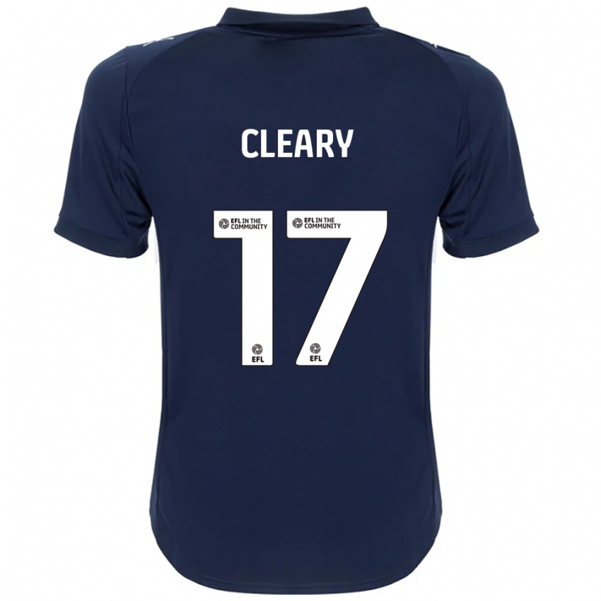 ילדים Ellie Cleary #17 כחול נייבי לבן הרחק ג'רזי 2025/26 חולצה קצרה