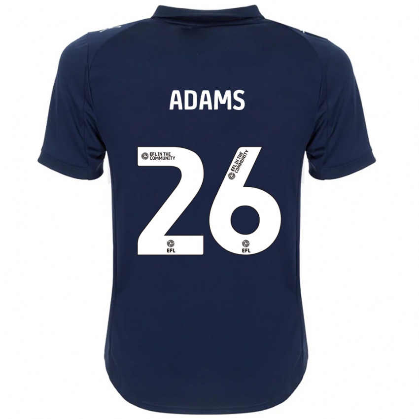 ילדים Joe Adams #26 כחול נייבי לבן הרחק ג'רזי 2025/26 חולצה קצרה