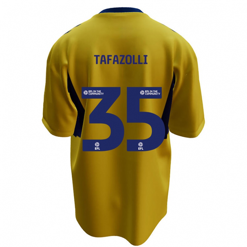 ילדים ראיין טפזולי #35 צהוב כחול הרחק ג'רזי 2025/26 חולצה קצרה