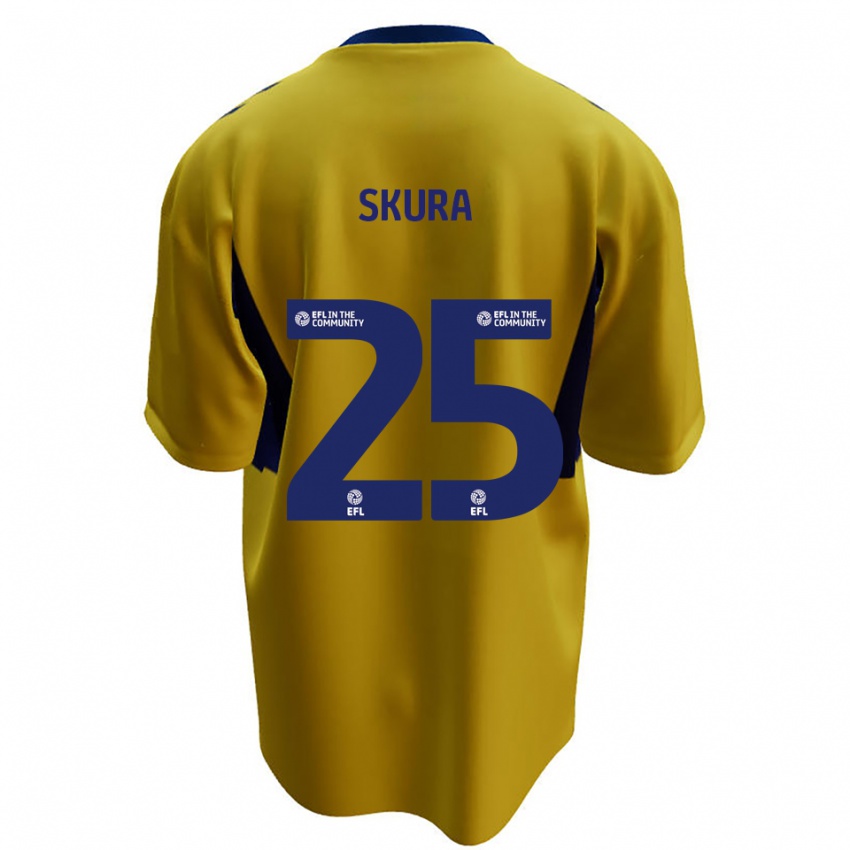 ילדים דקלן סקורה #25 צהוב כחול הרחק ג'רזי 2025/26 חולצה קצרה