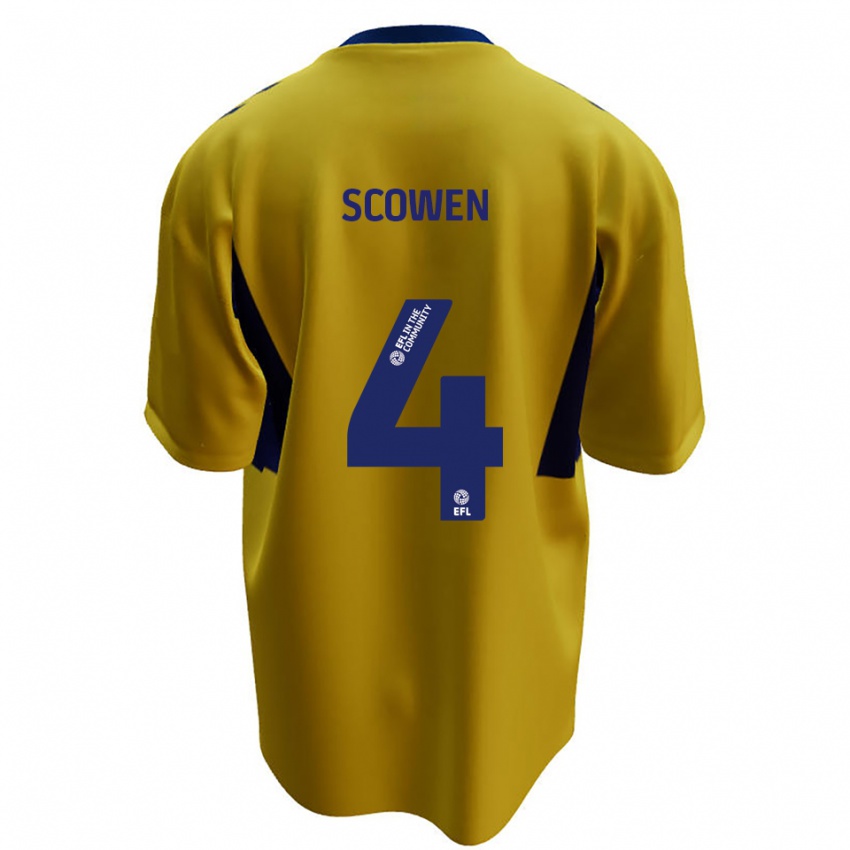 ילדים ג'וש סקואן #4 צהוב כחול הרחק ג'רזי 2025/26 חולצה קצרה