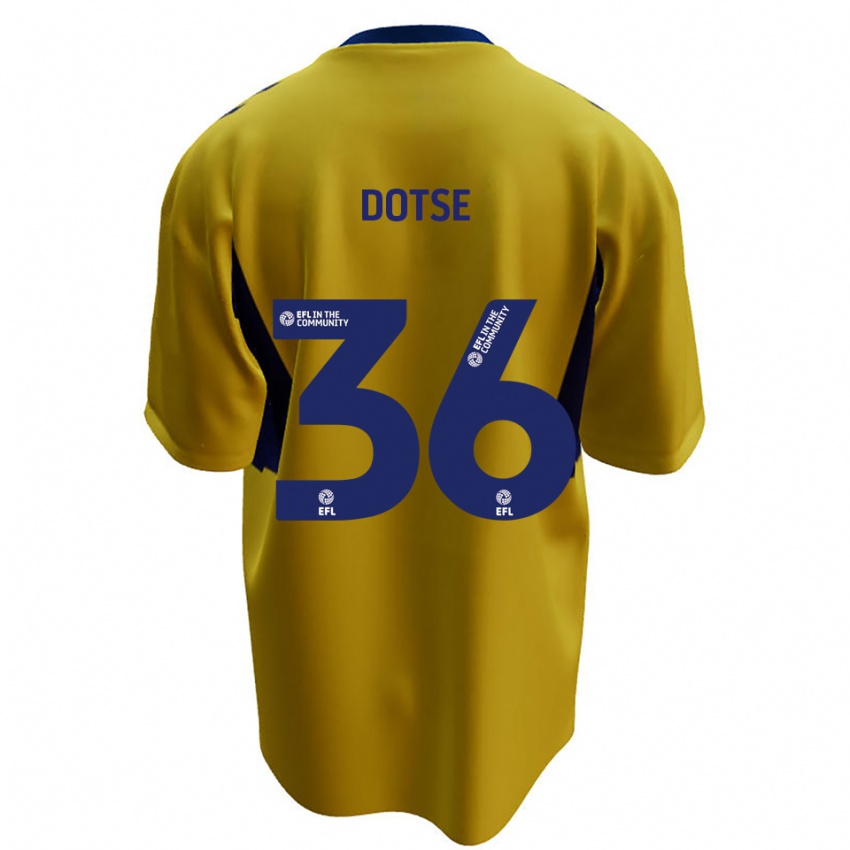 ילדים Jahiem Dotse #36 צהוב כחול הרחק ג'רזי 2025/26 חולצה קצרה