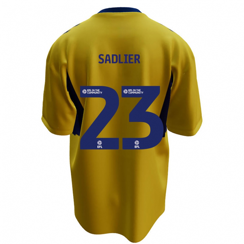 ילדים קירן סאדלייה #23 צהוב כחול הרחק ג'רזי 2025/26 חולצה קצרה