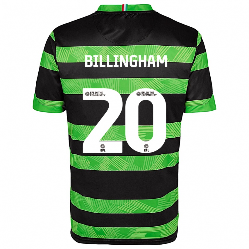 ילדים Hannah Billingham #20 שחור ירוק הרחק ג'רזי 2025/26 חולצה קצרה