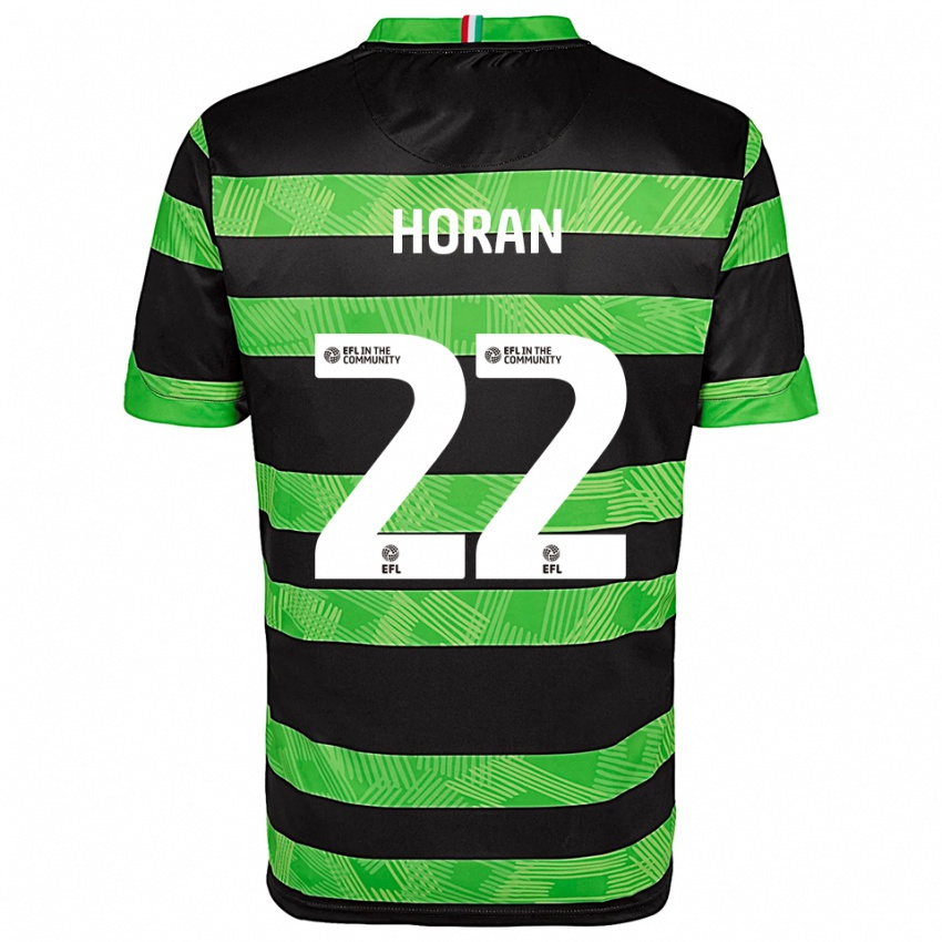 ילדים Riley Horan #22 שחור ירוק הרחק ג'רזי 2025/26 חולצה קצרה