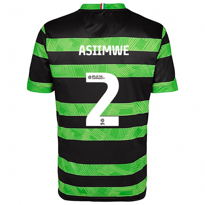 ילדים ניית׳ן אסימווה #2 שחור ירוק הרחק ג'רזי 2025/26 חולצה קצרה