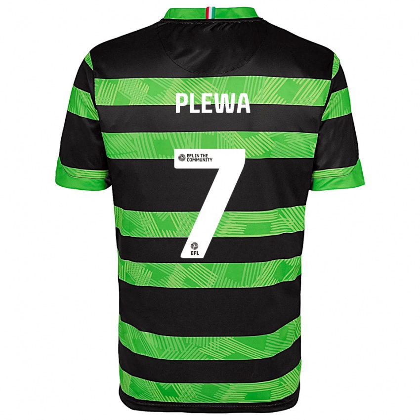 ילדים אמה פלווה #7 שחור ירוק הרחק ג'רזי 2025/26 חולצה קצרה