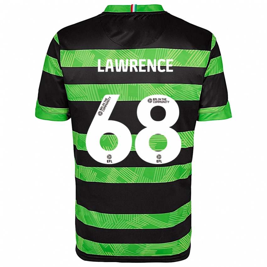 ילדים Jake Lawrence #68 שחור ירוק הרחק ג'רזי 2025/26 חולצה קצרה