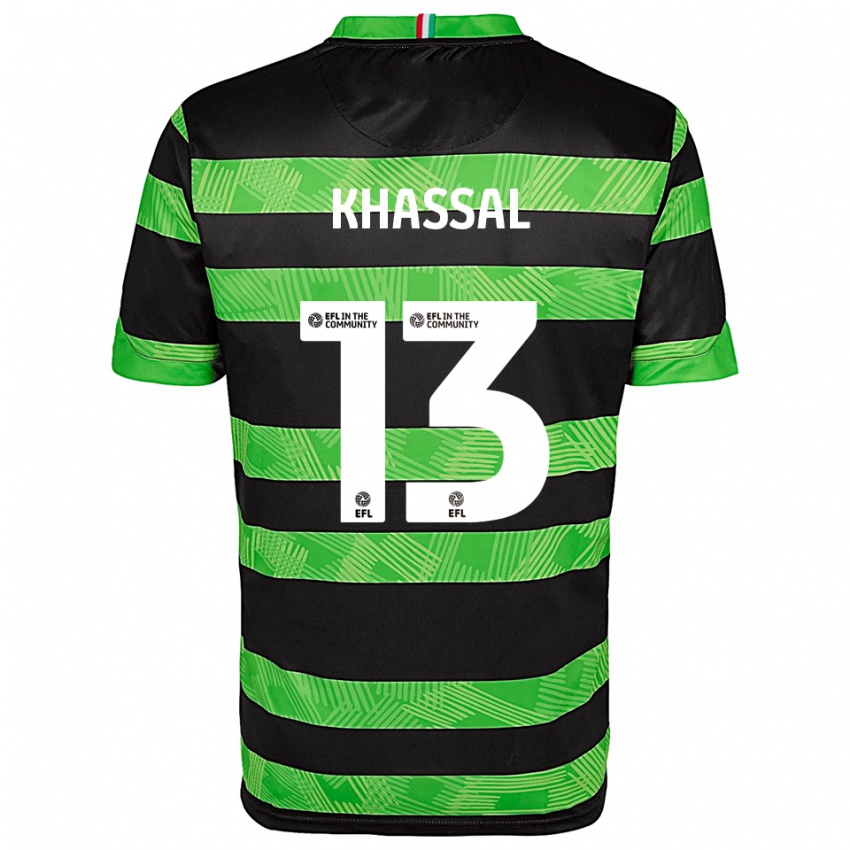 ילדים Cherelle Khassal #13 שחור ירוק הרחק ג'רזי 2025/26 חולצה קצרה