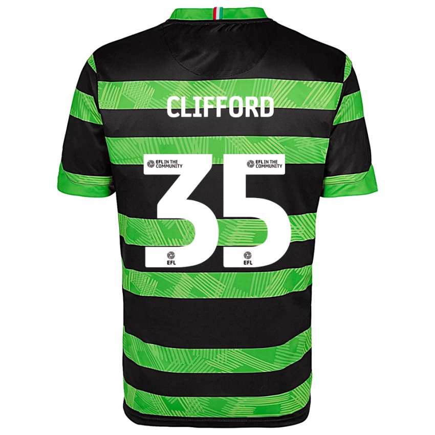 ילדים ג'ורג'יה קליפורד #35 שחור ירוק הרחק ג'רזי 2025/26 חולצה קצרה