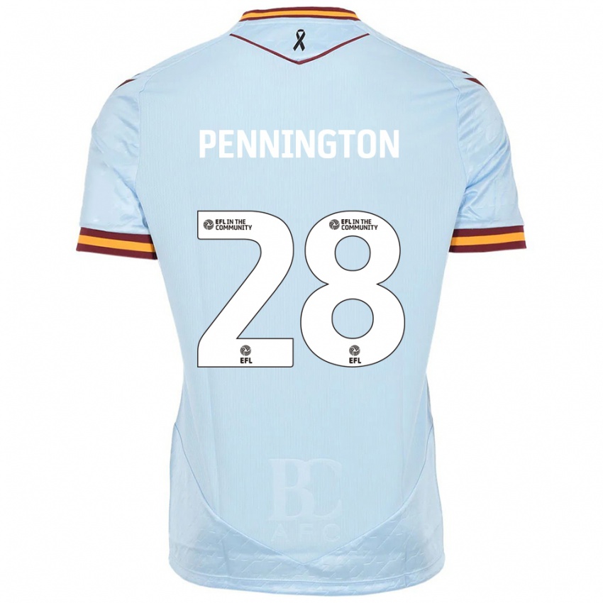 ילדים מת׳יו פנינגטון #28 תכלת הרחק ג'רזי 2025/26 חולצה קצרה