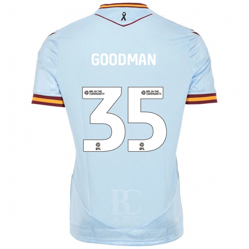 ילדים ג'ורג' גודמן #35 תכלת הרחק ג'רזי 2025/26 חולצה קצרה
