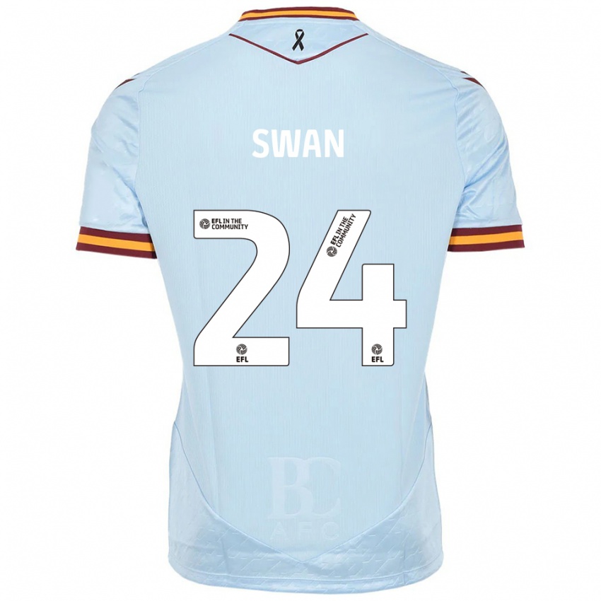 ילדים Will Swan #24 תכלת הרחק ג'רזי 2025/26 חולצה קצרה