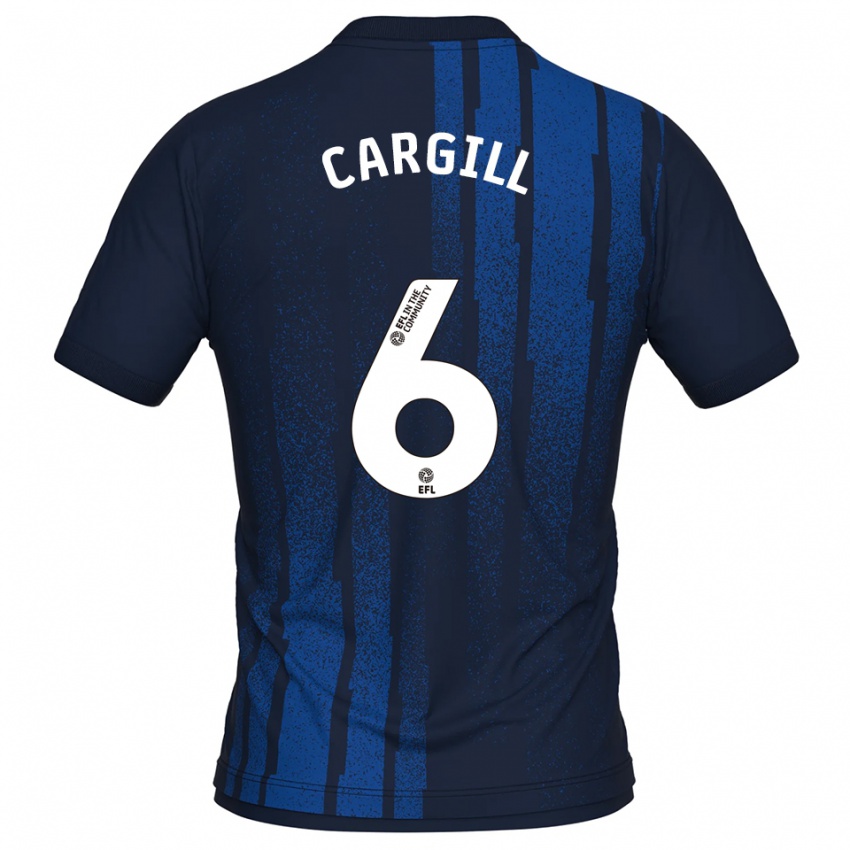 ילדים ביילי קרגיל #6 כחול נייבי לבן הרחק ג'רזי 2025/26 חולצה קצרה