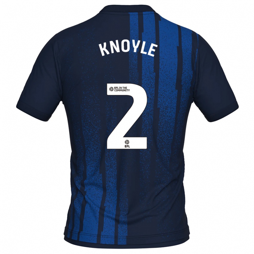 ילדים קייל נויל #2 כחול נייבי לבן הרחק ג'רזי 2025/26 חולצה קצרה