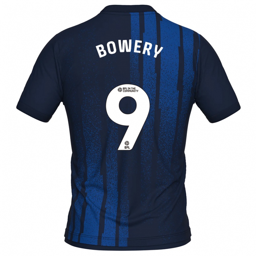 ילדים ג'ורדן באורי #9 כחול נייבי לבן הרחק ג'רזי 2025/26 חולצה קצרה