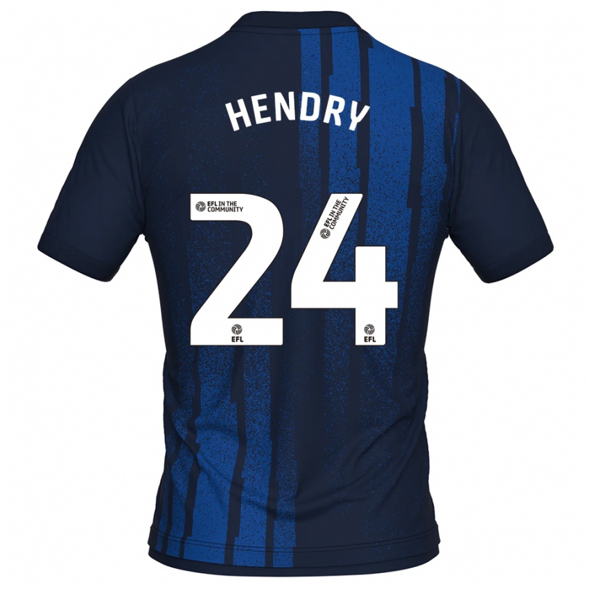 ילדים רייגן הנדרי #24 כחול נייבי לבן הרחק ג'רזי 2025/26 חולצה קצרה