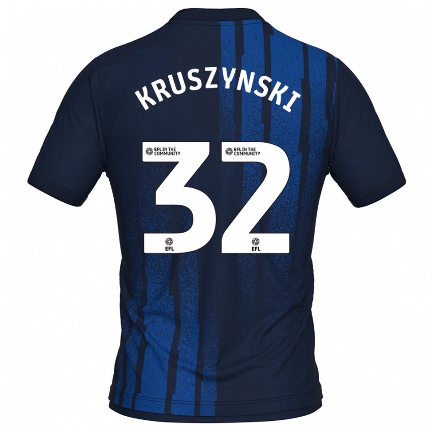 ילדים ג׳אקוב אלכסנדר קרושינסקי #32 כחול נייבי לבן הרחק ג'רזי 2025/26 חולצה קצרה