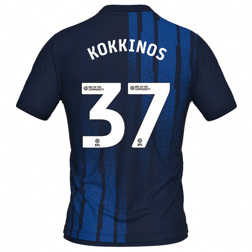 ילדים רוני לואיס קוקינוס #37 כחול נייבי לבן הרחק ג'רזי 2025/26 חולצה קצרה