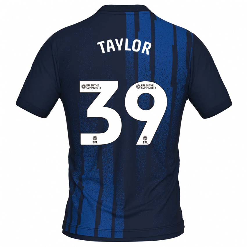 ילדים Oliver Taylor #39 כחול נייבי לבן הרחק ג'רזי 2025/26 חולצה קצרה