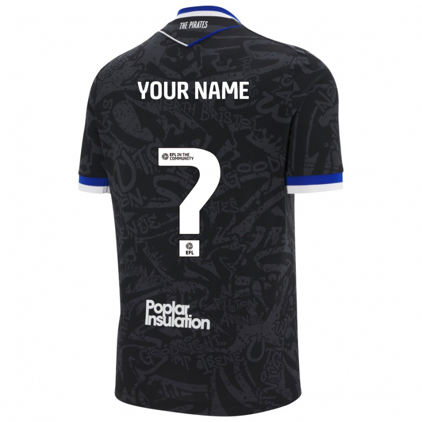 ילדים השם שלך #0 שחור לבן הרחק ג'רזי 2025/26 חולצה קצרה