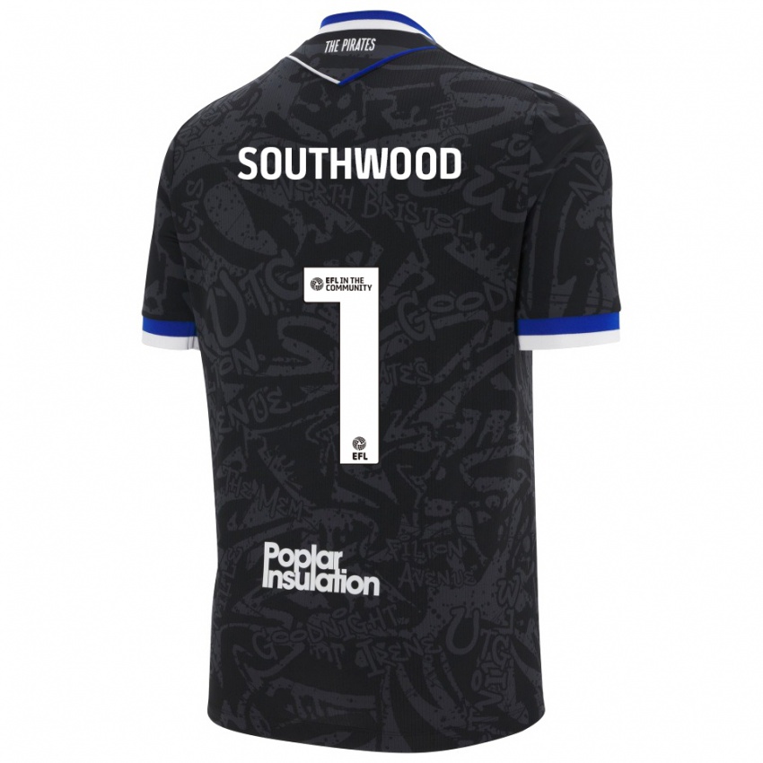 ילדים לוק סות'ווד #1 שחור לבן הרחק ג'רזי 2025/26 חולצה קצרה