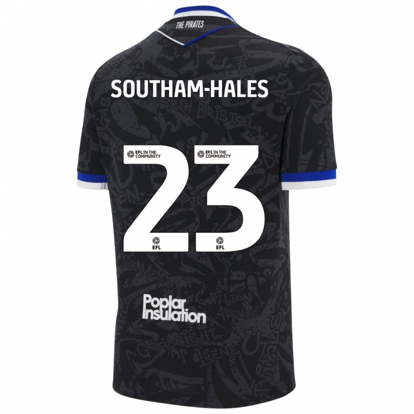 ילדים מקאולי סאות'ם-היילס #23 שחור לבן הרחק ג'רזי 2025/26 חולצה קצרה