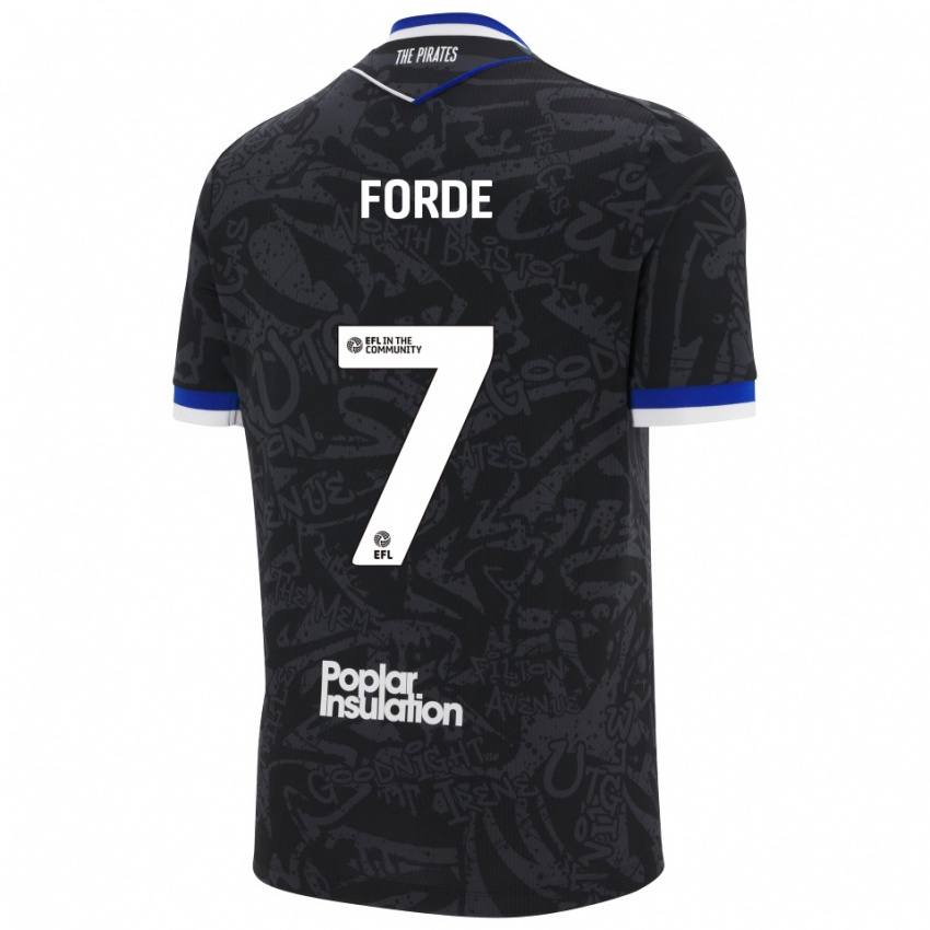 ילדים שאק פורד #7 שחור לבן הרחק ג'רזי 2025/26 חולצה קצרה