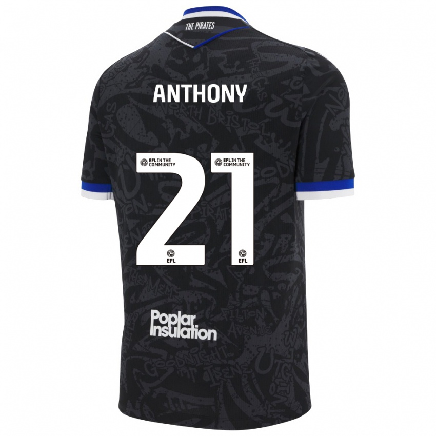 ילדים מיקה אנתוני #21 שחור לבן הרחק ג'רזי 2025/26 חולצה קצרה