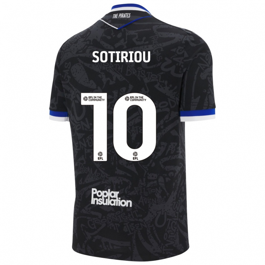 ילדים רואל סוטיריו #10 שחור לבן הרחק ג'רזי 2025/26 חולצה קצרה