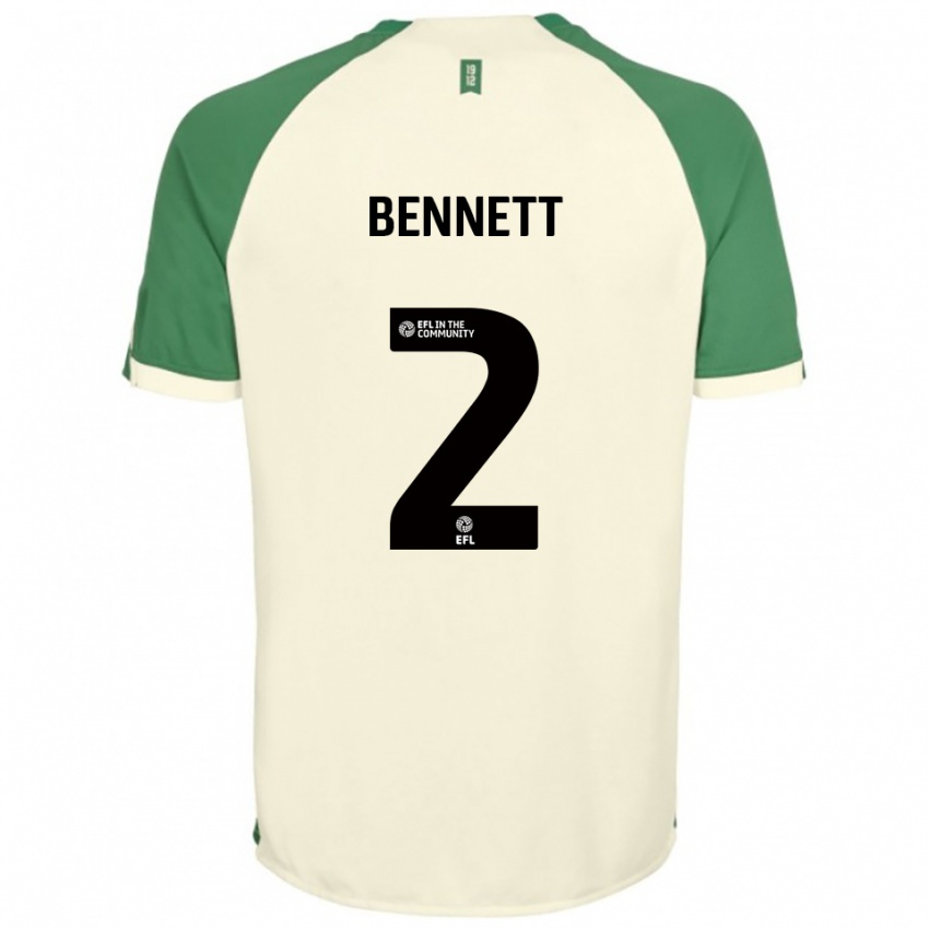 ילדים ליאם בנט #2 לבן שמנת ירוק הרחק ג'רזי 2025/26 חולצה קצרה