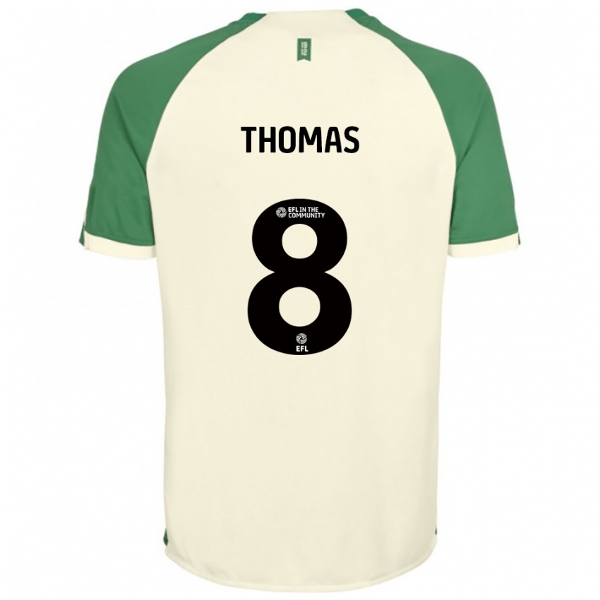 ילדים George Thomas #8 לבן שמנת ירוק הרחק ג'רזי 2025/26 חולצה קצרה